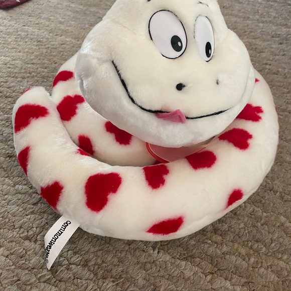 Vintage SNAKE Plush Stuffed Animal Commonwealth Hearts Coiled Valentine - Picture 2 of 16